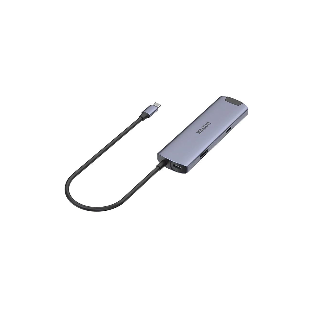 موزع USB-C متعدد المنافذ من Unitek H1112F، 6 في 1 موزع USB-C متعدد المنافذ من Unitek H1112F، 6 في 1